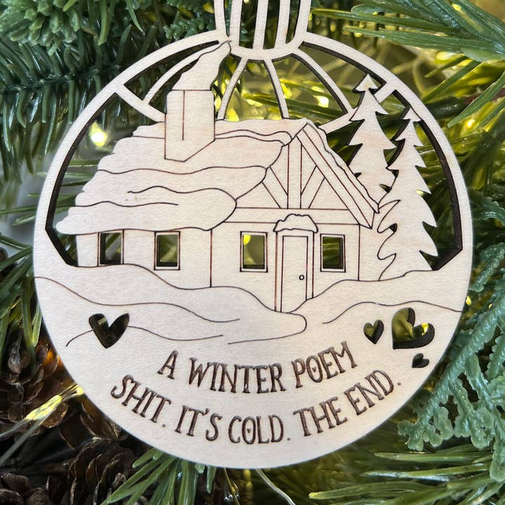 Stardust & Serendipity – Großhandel Verzierung – Naughty Winter Poem Home Weihnachtsdeko aus Holz