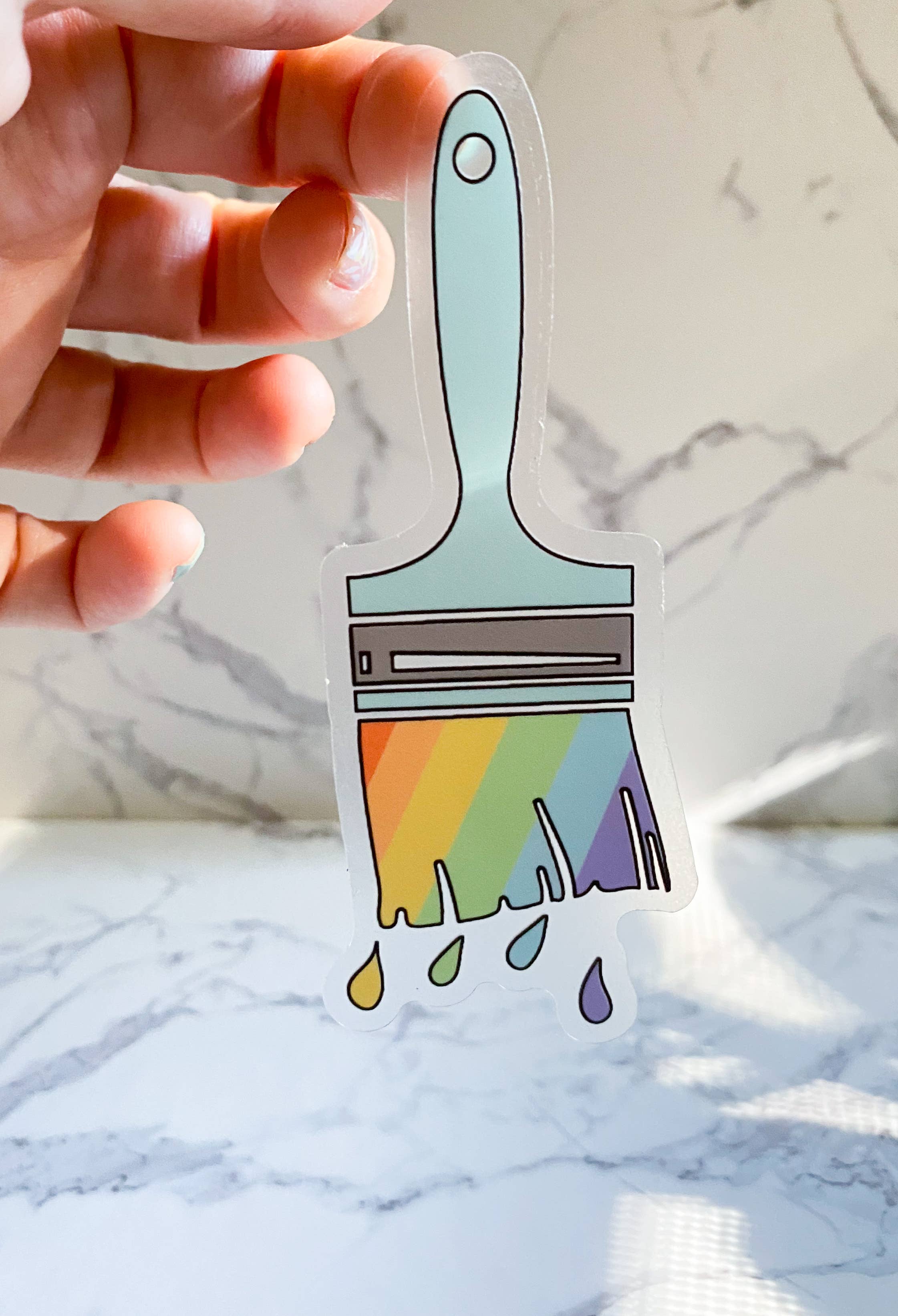 Bottlebrush Graphics - Venta al por mayor Pegatina - Pegatina de vinilo transparente para pincel de pintura2