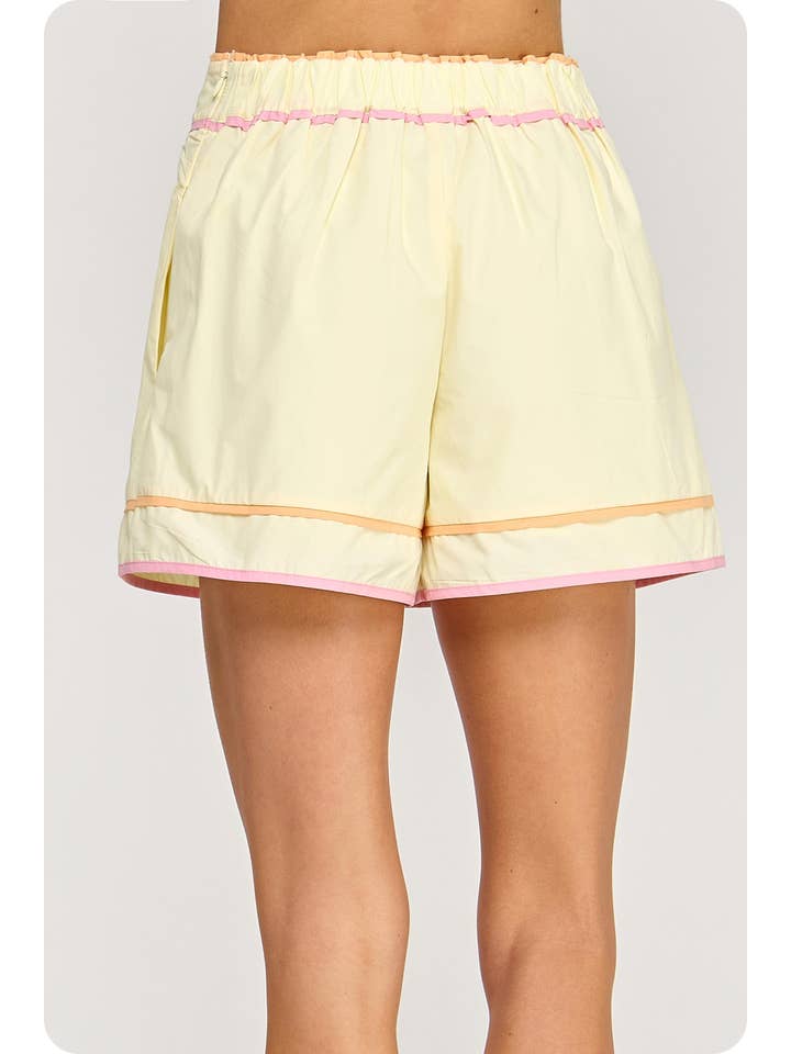 Strut & Bolt - Wholesale Shorts - Women's - Color Block Piping Poplin Shorts5