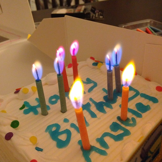 JII - Wholesale Cake Candle - Colorflame Birthday Candles in 26 Piece Counter Display26