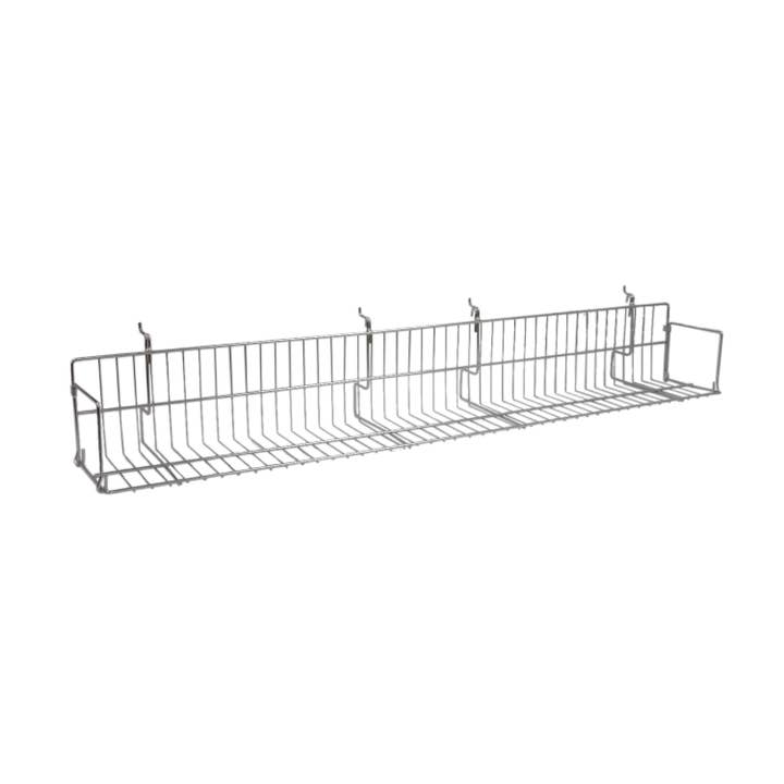 Suburban Sales – wholesale Display shelf – Universal Wire Shelf for Slatwall Gridwall and Pegboard1