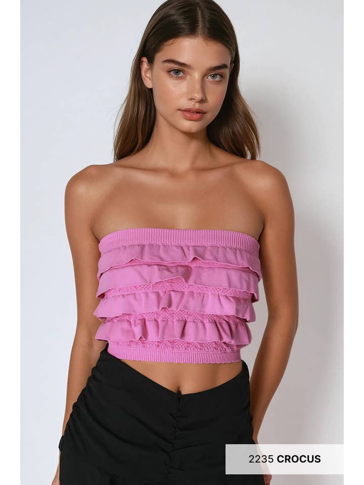 NIKIBIKI - Venta al por mayor Blusa - Mujer - NS8401 - Top de Tubo con Volantes en Capas2