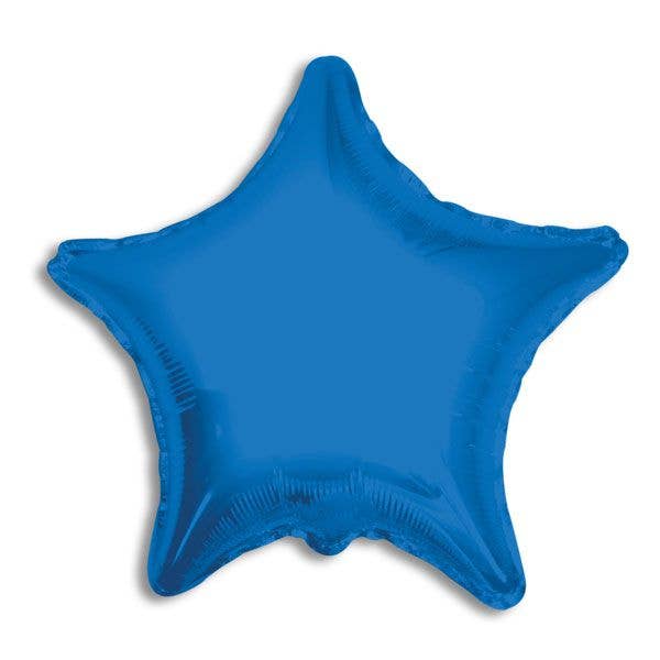 Solid Color Star Foil Balloon - Royal Blue - Bagged for wholesale by Kelli's