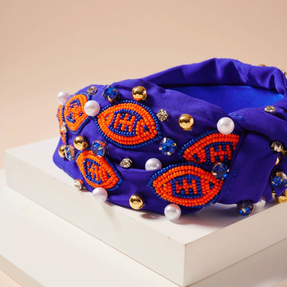 Frem - Wholesale Fashion Headband - Women's - Gameday Pearls and Seed Beads Headband0