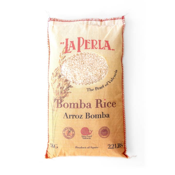 La Perla Paella Bomba Rice of Valencia for wholesale by Khayyan Specialty Foods