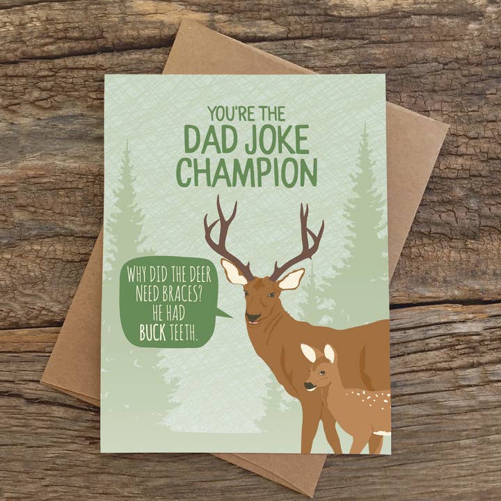 Modern Printed Matter – wholesale Farsdagskort – Pappa skämt Champion Card1