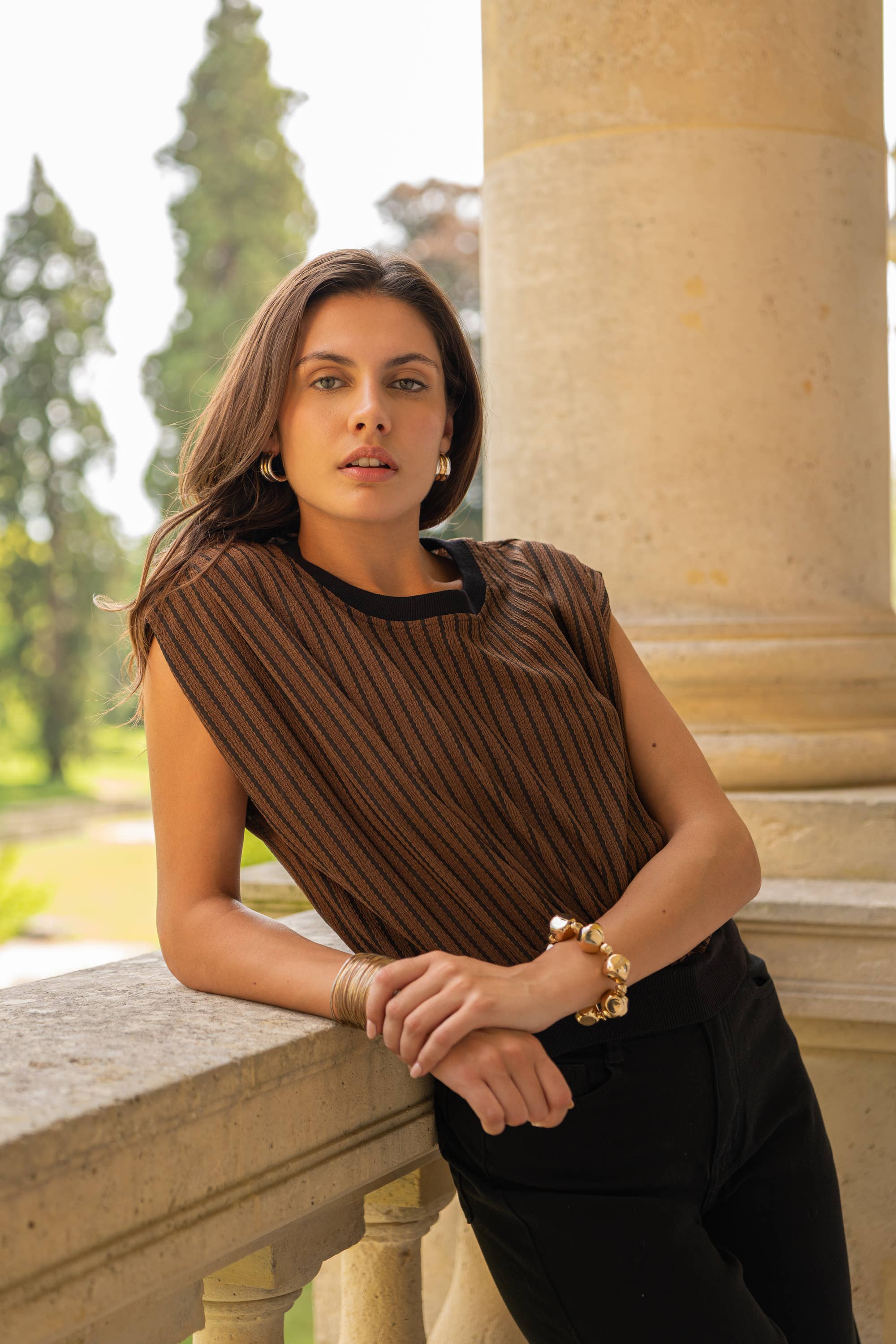 CHOKLATE PARIS - Vente Haut en maille – femme - T-shirt Alizée décontracté en maille - CK08203-28