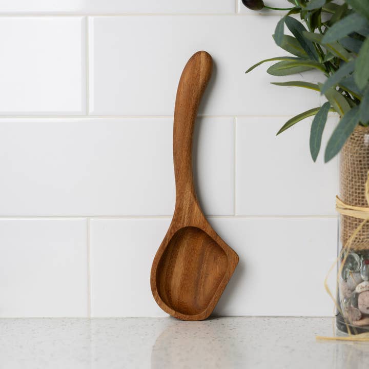 Fox Run Brands – Colher de cozinha por atacado – Colher de Madeira de Acácia Ironwood Gourmet, Colher de Frigideira de 10,5"