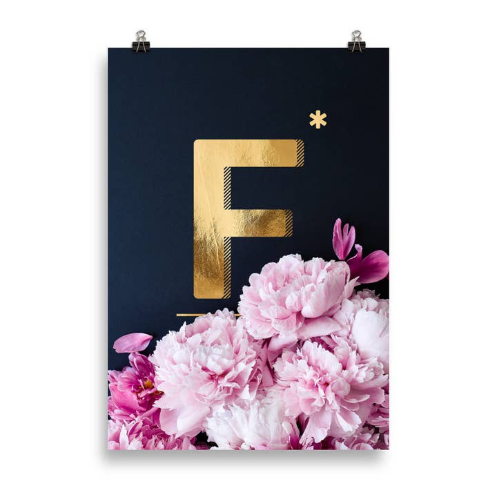 Pioenen ABC | Letter F voor wholesale door HEARTMADE Prints