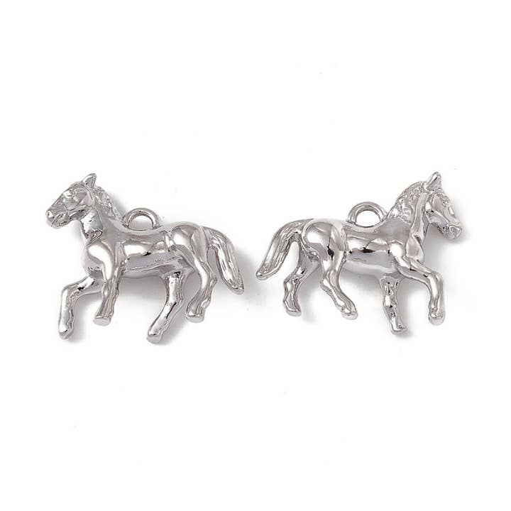 Anhänger „Tänzendes Pferd“ aus Silber für den Großhandel von The Charm Bar Company