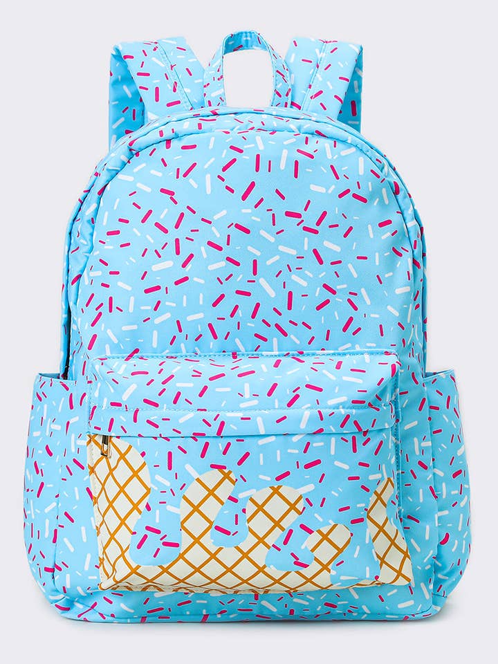 Ice Cream Drip Kids Canvas Backpack for wholesale by sassy kids palace