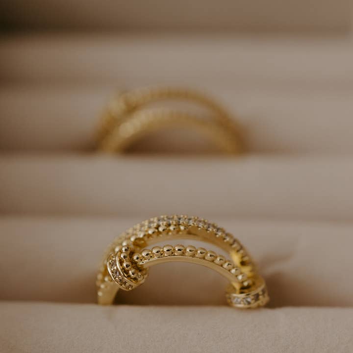 The Endo Essentials - Wholesale Band/stacked ring - Gold Sliding Anxiety Fidget Ring2
