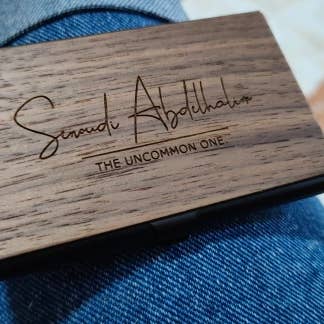 TidaArts – Großhandel Visitenkartenetui – Visitenkartenetui aus Holz | Edelstahltasche | Kredit