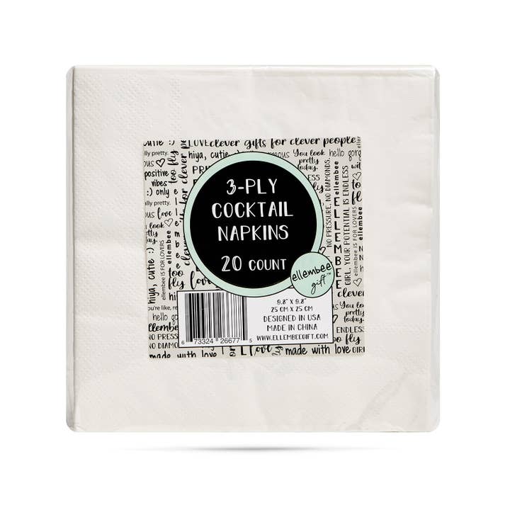 ellembee gift - Wholesale Disposable Napkin - My husband just said "calm down". Cocktail Napkins
