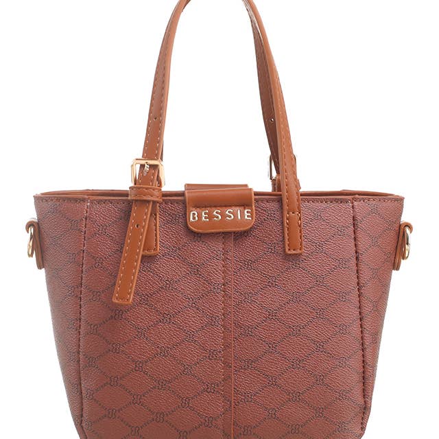 Bessie London – wholesale Tote bag – Women's – BESSIE MONOGRAM BUCKLE TOTE5