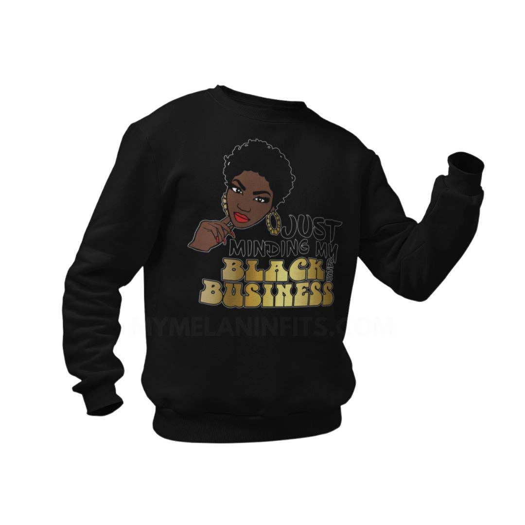 My Melanin Fits - Wholesale Screen Printed T-Shirt - Women's - Minding My Black Owned Business3