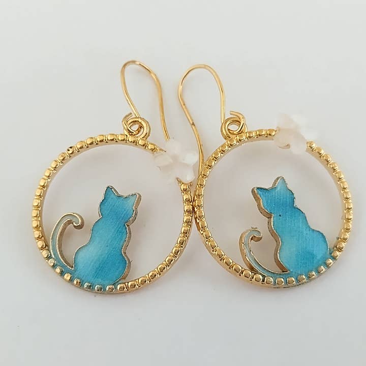 Adorable Cat Earrings, Cat Jewerly for wholesale by Piccadilly Pendants