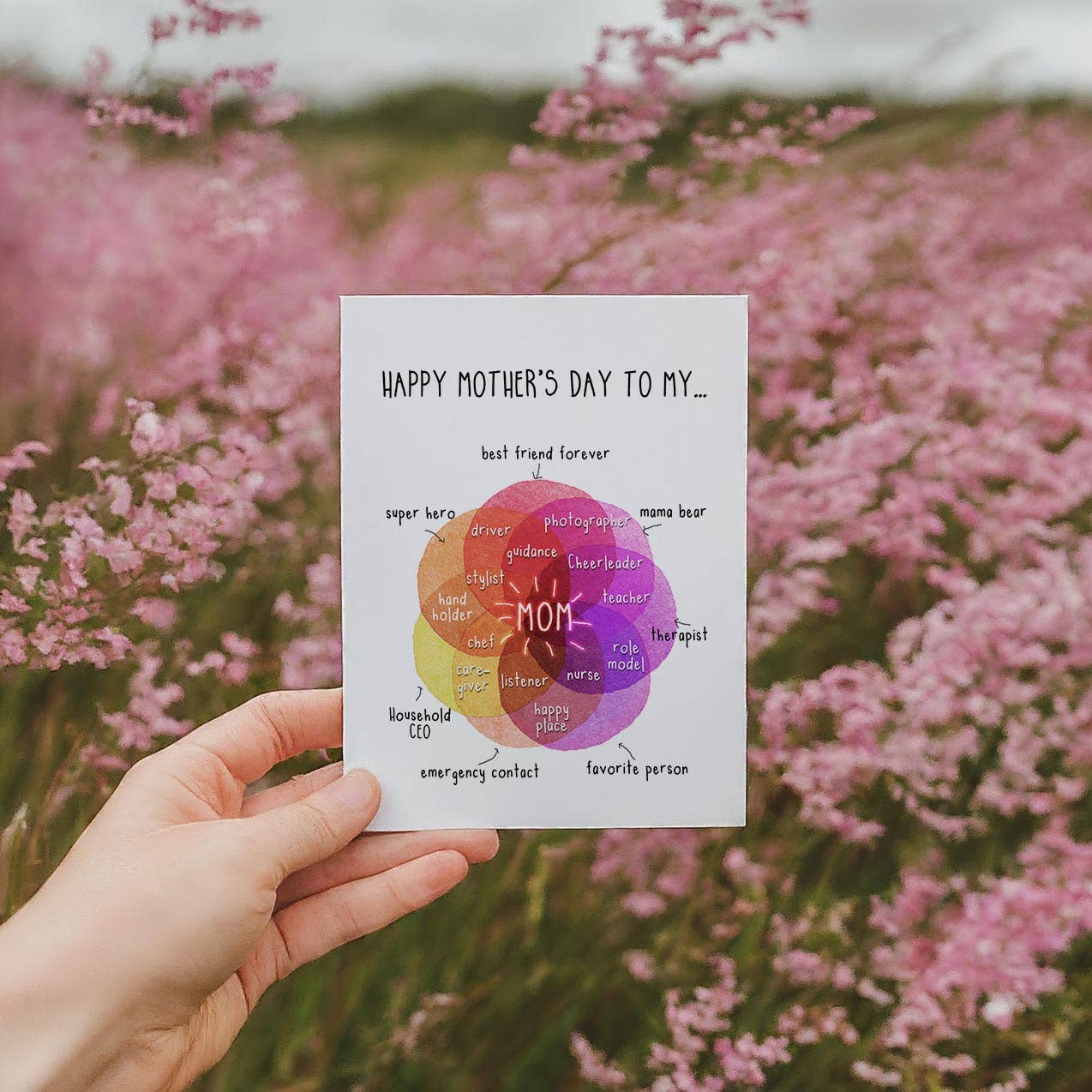 Liyana Studio - Wholesale Mother's Day Card - Mom Rainbow Chart - Mothers Day Card1