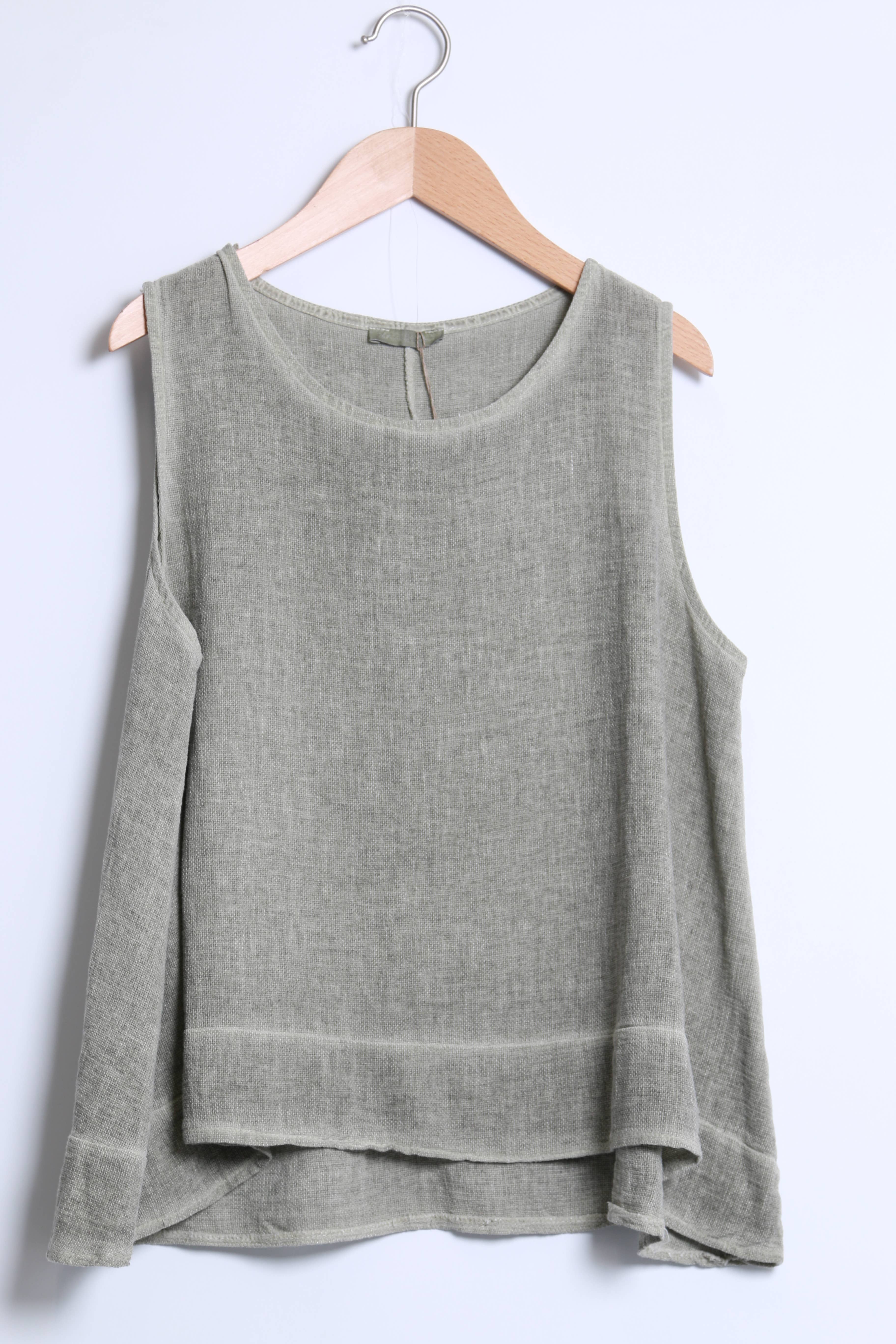 Shyloh - Vendita all'ingrosso Camicetta - Donna - Top ampio senza maniche in lino cotone 1581817