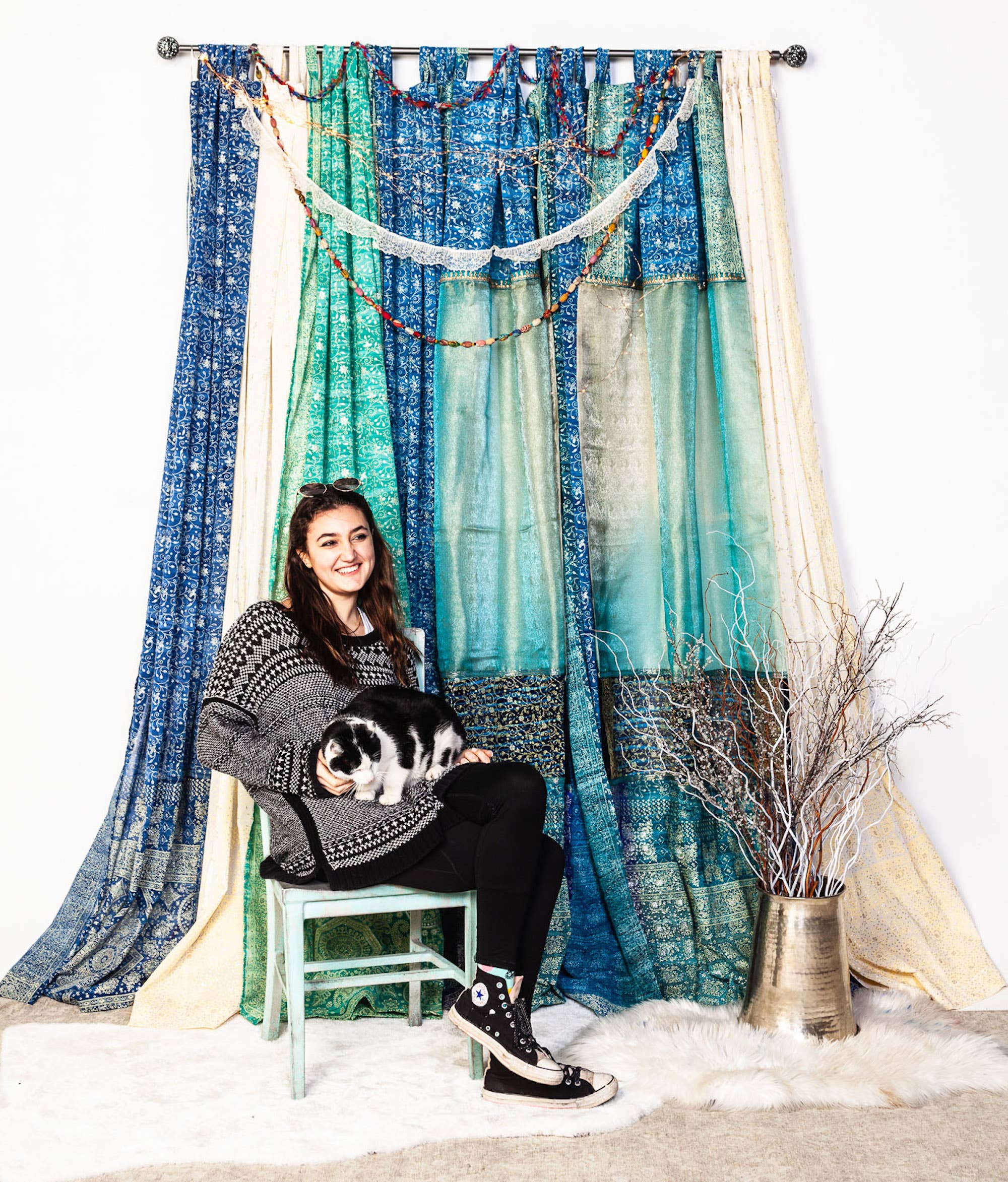 Colors By Padmini - Wholesale Curtain - Heavenly Backdrop Collection Light-filtering Sari Curtains8