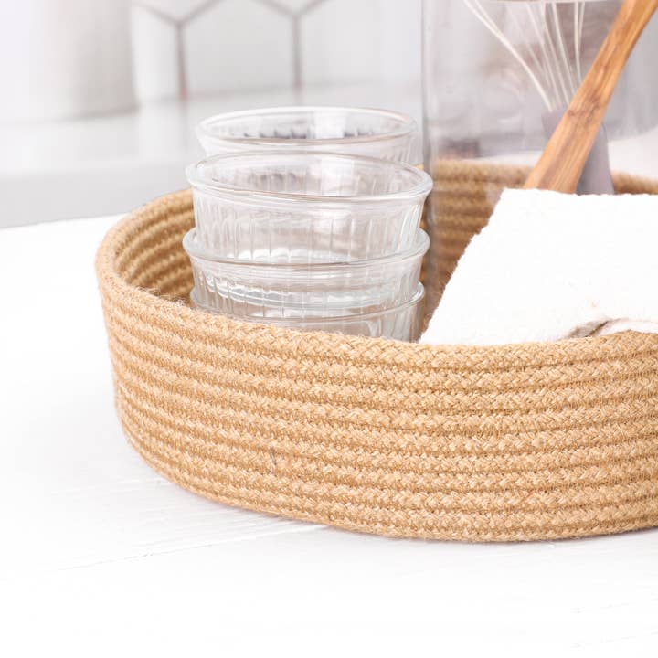 Krafts GmbH Olive Wood - Wholesale Basket - Artisan Woven Plant Boho Basket - Natural Esparto Grass 1