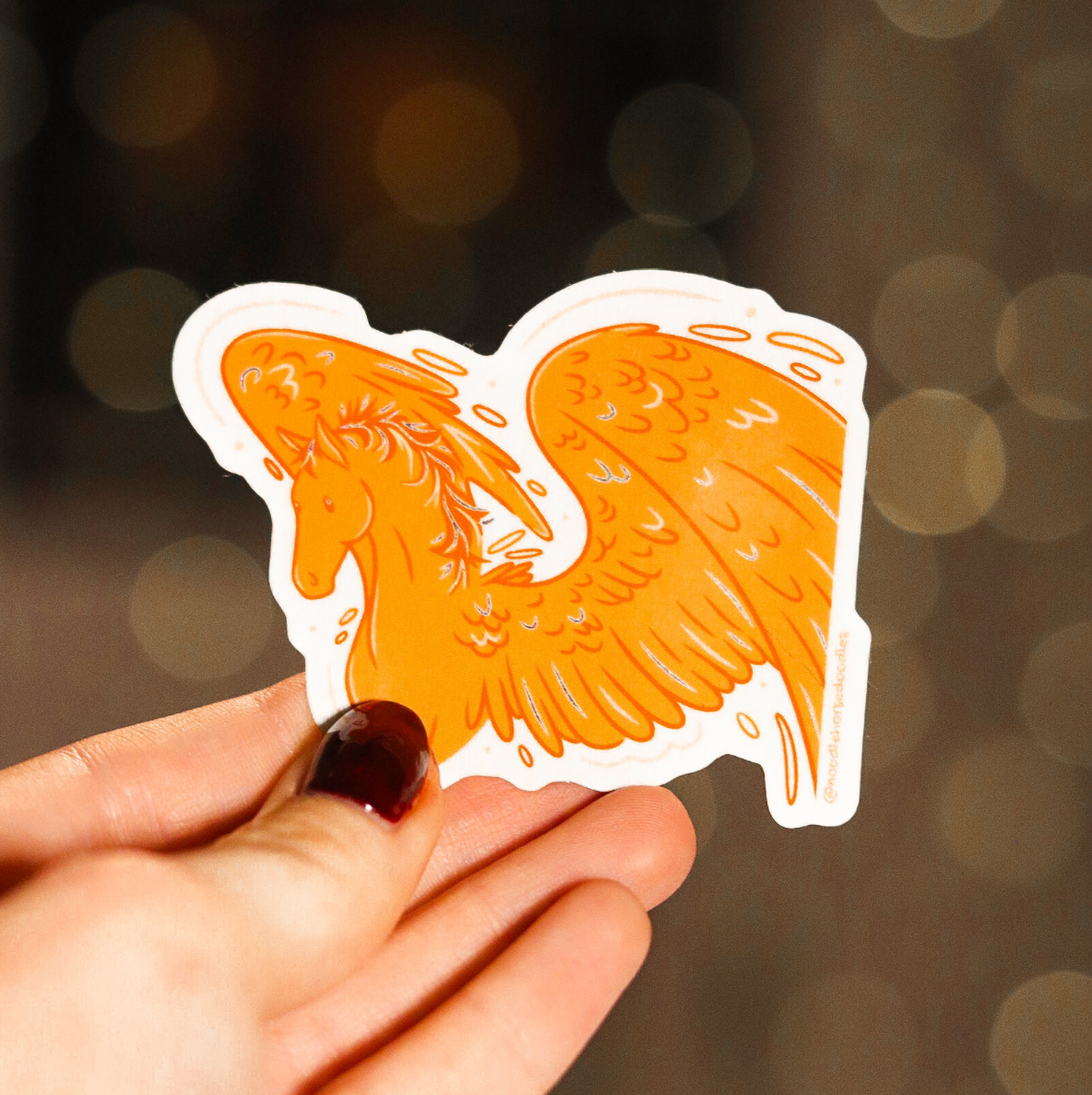 Noodle Horse Doodles – wholesale Sticker – Pixie Dust Pegasus Sticker0