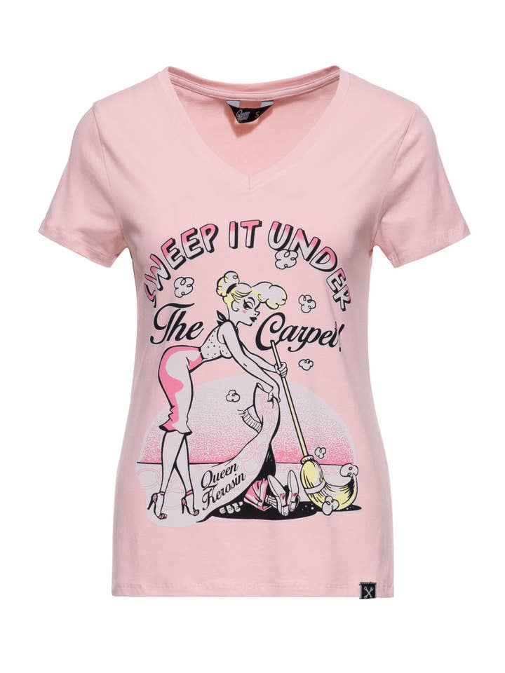 KING KEROSIN - Wholesale Screen printed t-shirt – Women′s - T-shirt "Sweep it under the carpet"
