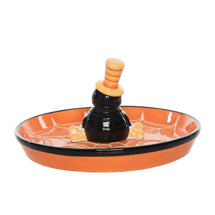 Transpac - Wholesale Condiment/Dip Bowl - CLOSEOUT 12.25" Halloween Spider Chip and Dip Set 2
