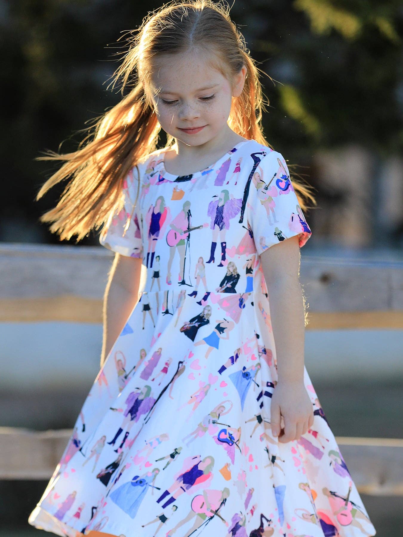 Rylee Faith Designs - Wholesale Dress - Kids - TS Print Milk Silk Short Sleeve Print Girls Dress4