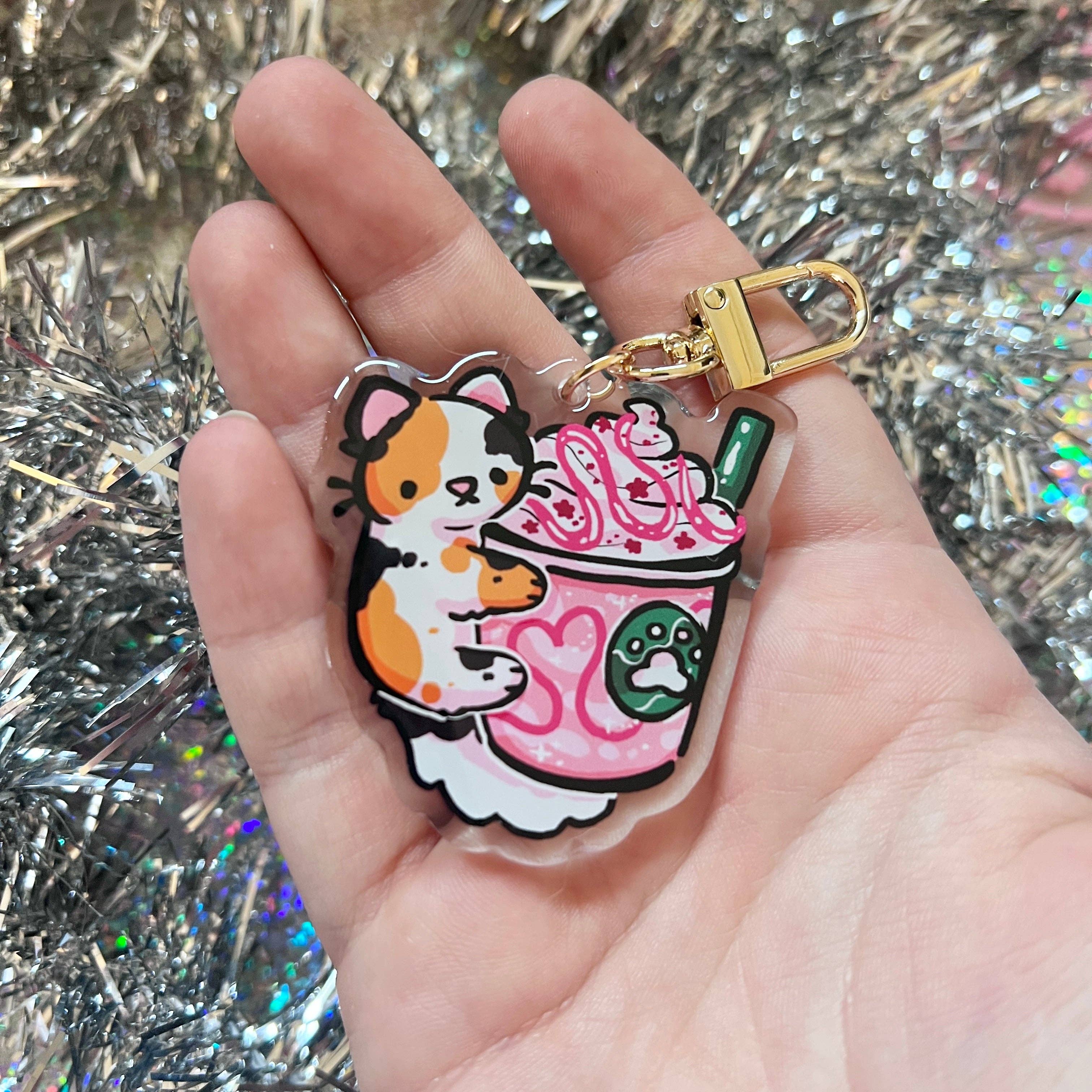 Woolblossom - Wholesale Keychain - Women's - Kitty Frappe ~ Acrylic Charms18