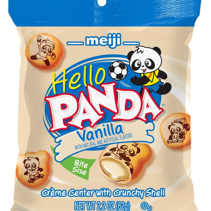 Grandpa Joe's Candy Shop - Wholesale Cookie - Meiji Hello Panda, Vanilla 2.2oz Bag, 6ct
