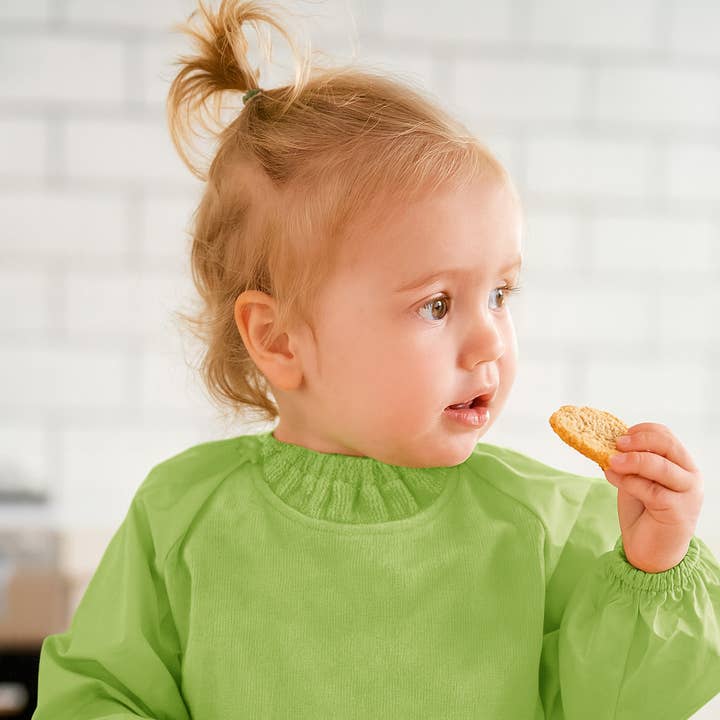 Sage towel long sleeved bib for wholesale by Silly Billyz