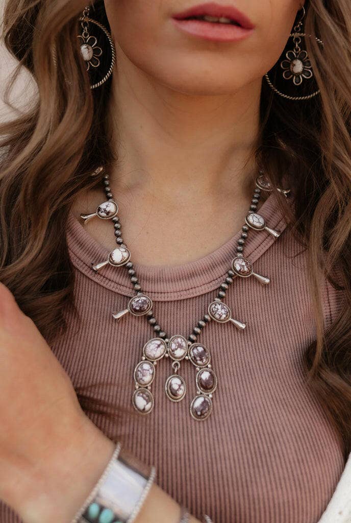 Krush Kandy - Wholesale Pendant/Charm Necklace - Horseshoe Blossom Desert Pearl Necklace PREORDER9