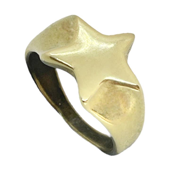 Shooting Star gold ring for wholesale by Gloria Mago