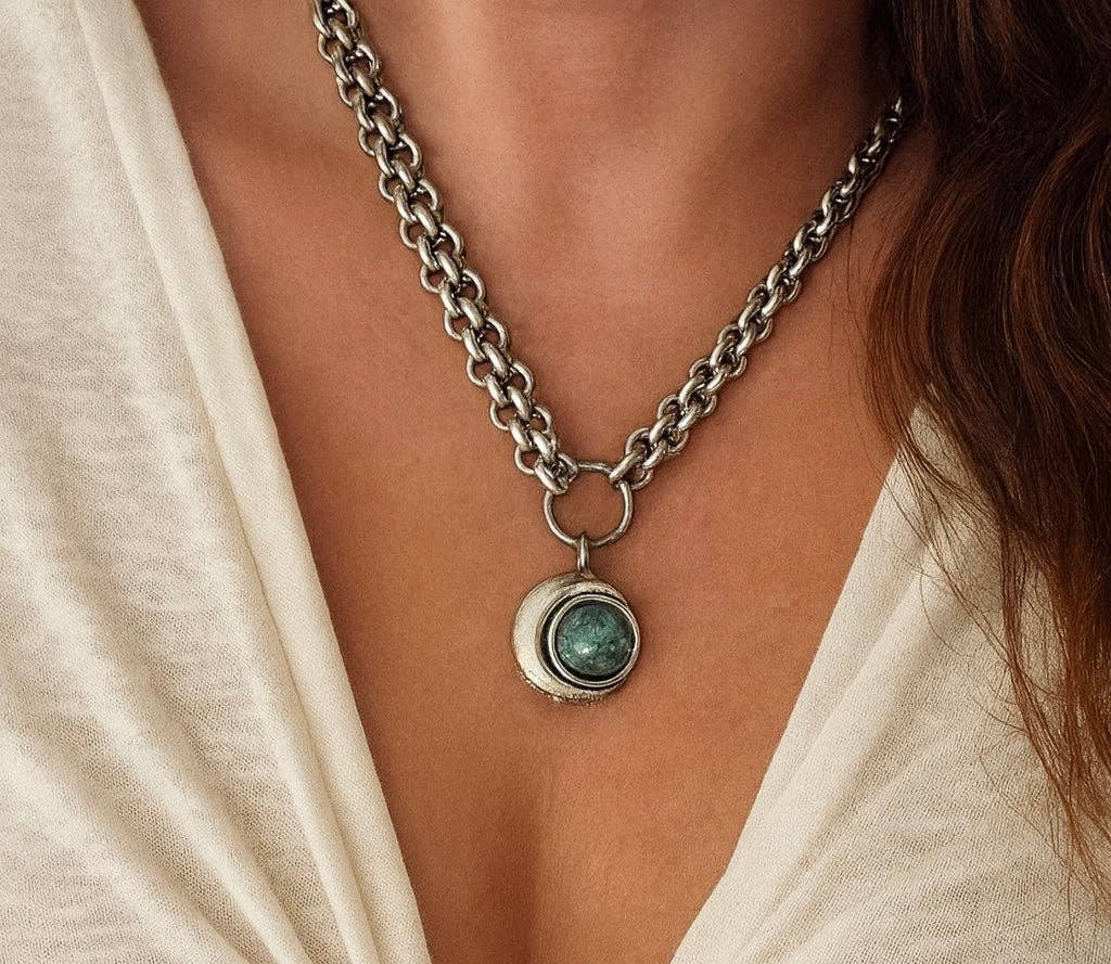 Ounce of Soul - Wholesale Pendant/Charm Necklace - Moon Statement Necklace1