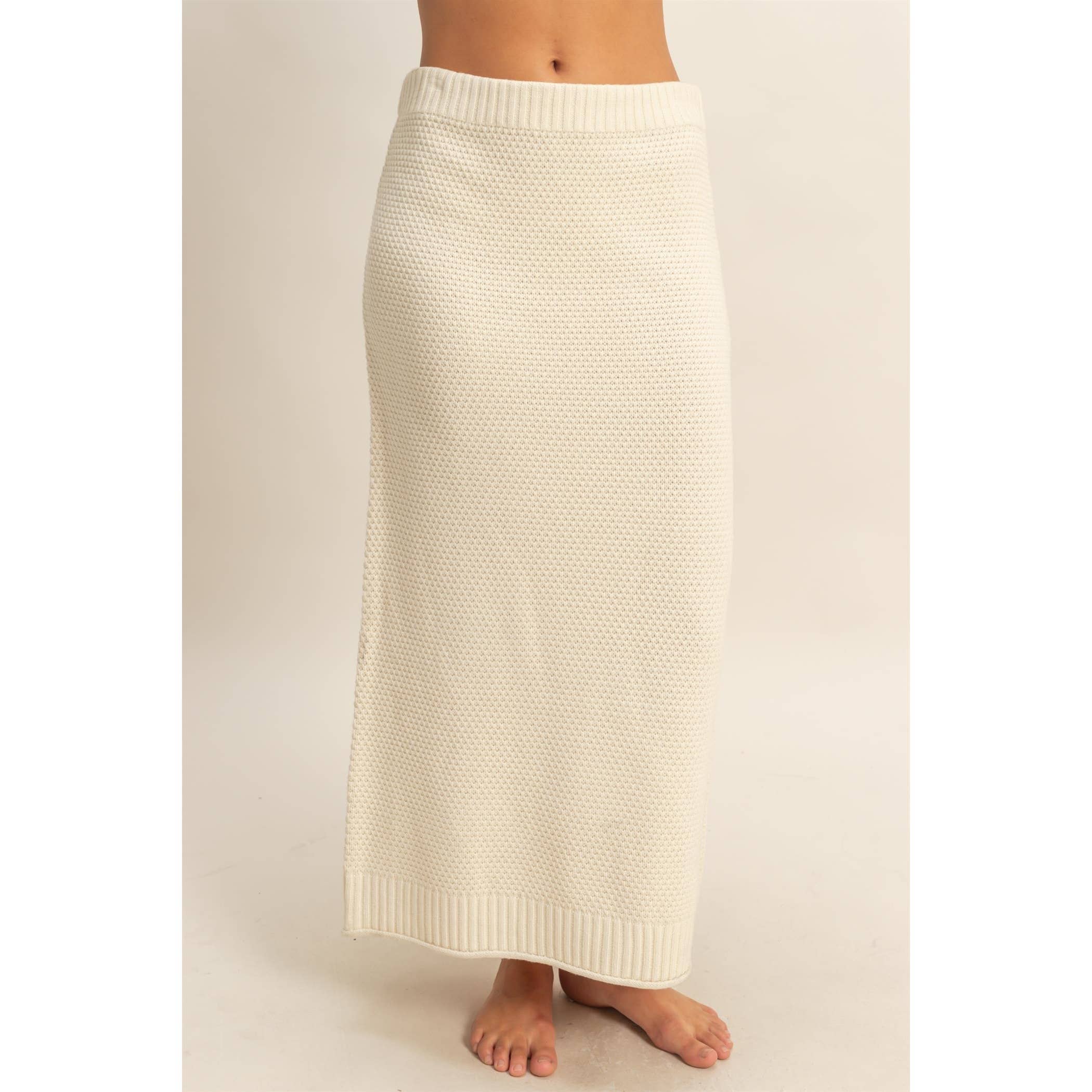 Double Zero - Wholesale Top & Skirt Set - Women's - Textured High Neck Sweater & Skirt Set29