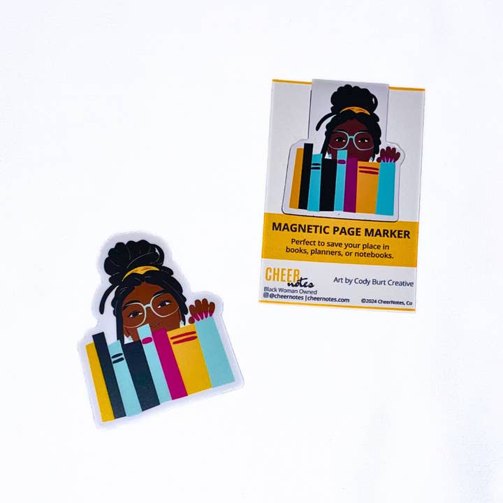 CheerNotes Greeting Cards & Stationery - Wholesale Bookmark - Bookshelf Magnetic Page Marker | Bookmarks |Black Literature7