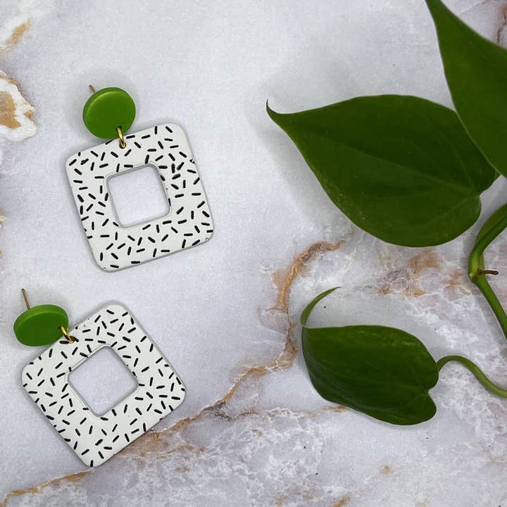 80’s Sprinkle Clay Earrings - Hypoallergenic@@@@@@@@ for wholesale by The Clay Arches