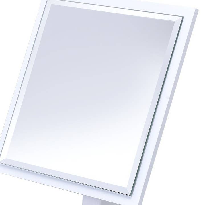 HomeRoots - Venta al por mayor Espejo de tocador - Bonito espejo de tocador de maquillaje cuadrado blanco