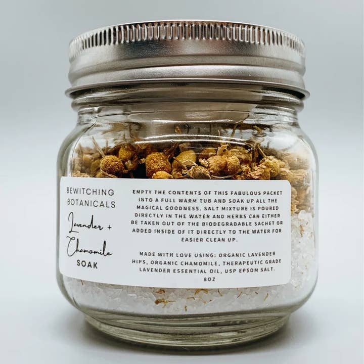 Bewitching Organics Lavender + Chamomile Soak for wholesale by Bewitching Botanicals