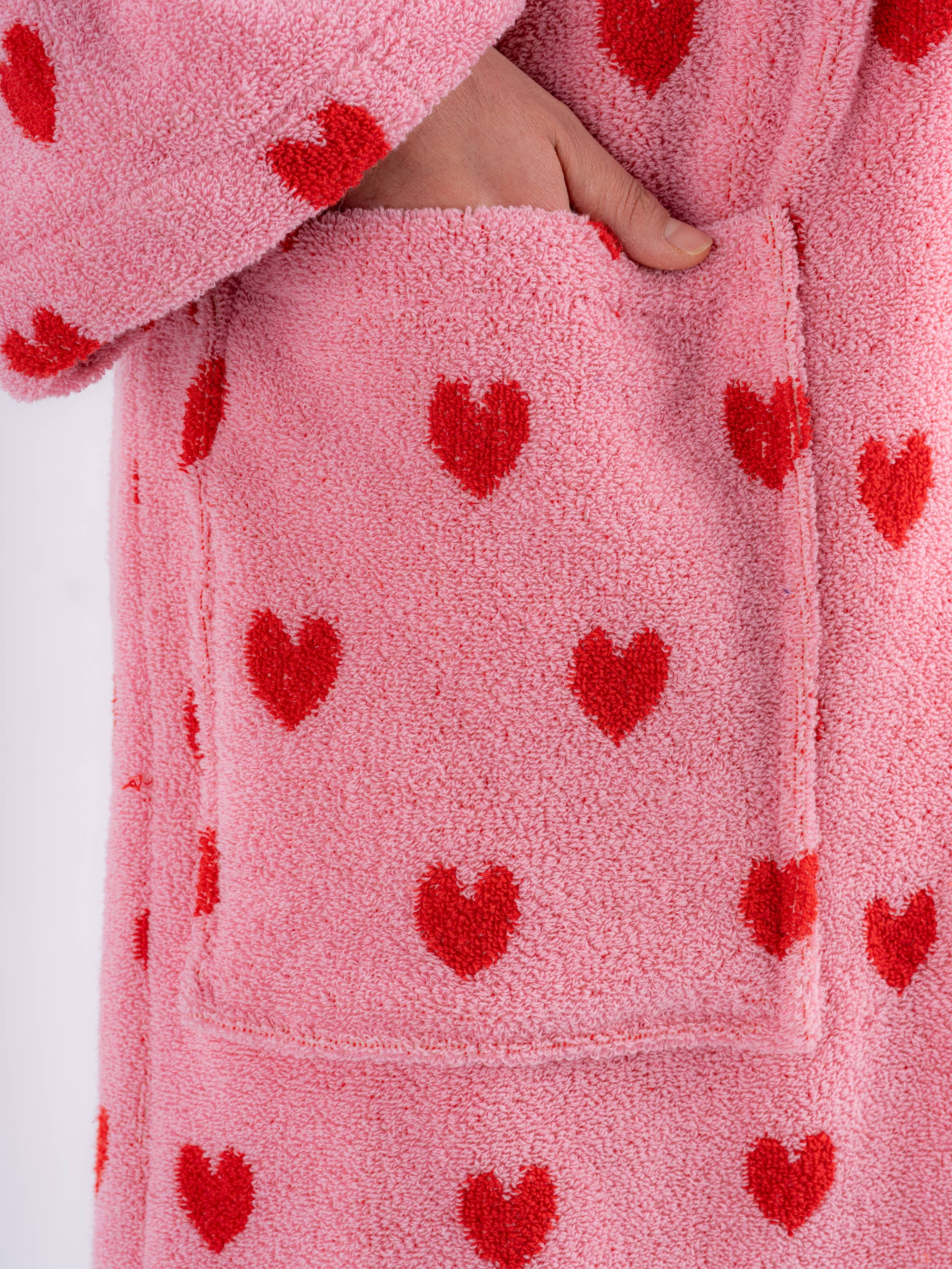 Kalkedon Towels - Wholesale Robe - Women's - Valentine Gift |Heart Shaped Bath Robe | Thick Plush Robe5