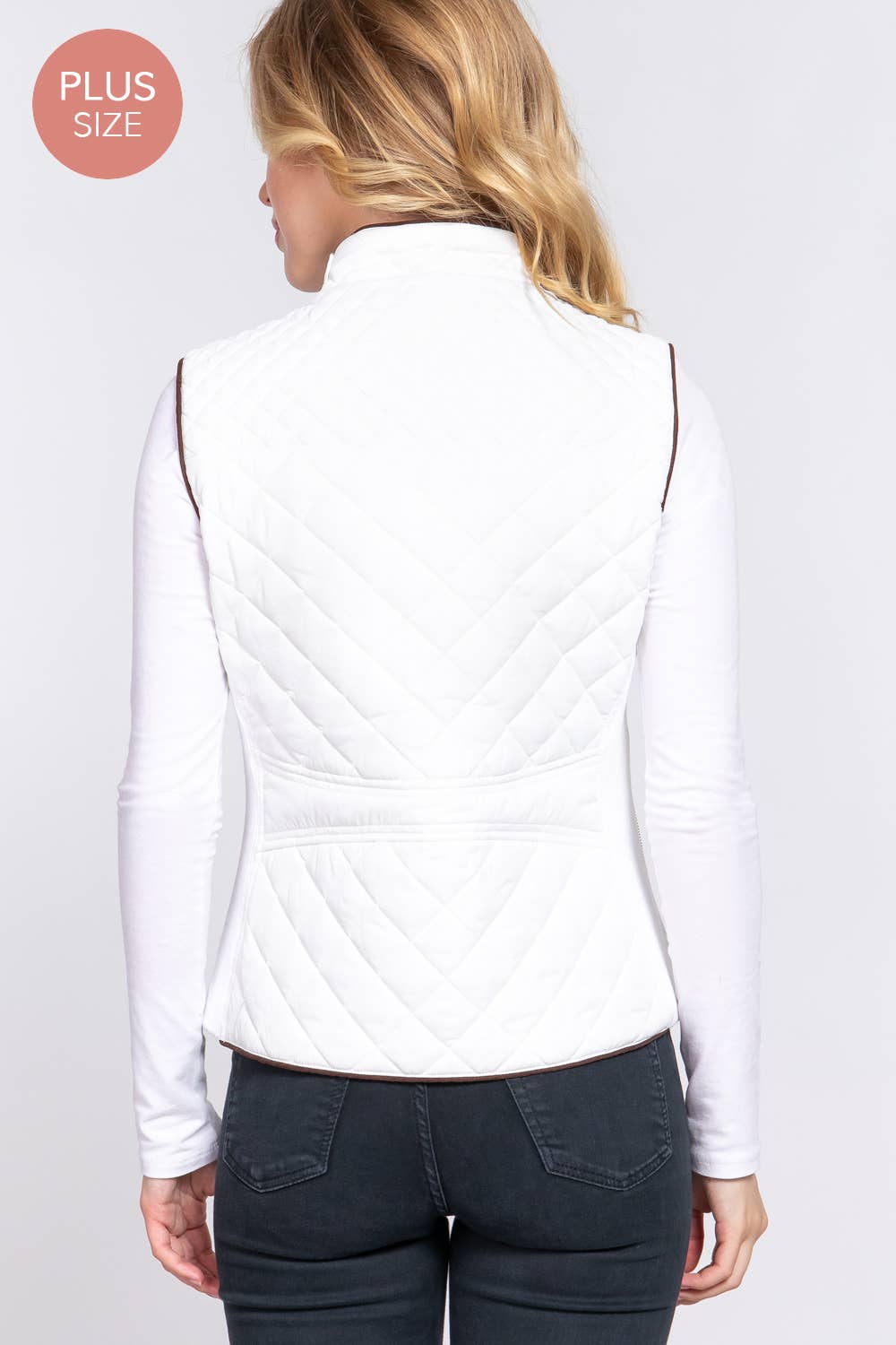 Active Basic | Active USA – Großhandel Oberbekleidungsweste – Damen – Steppweste mit Veloursleder-Paspeln21