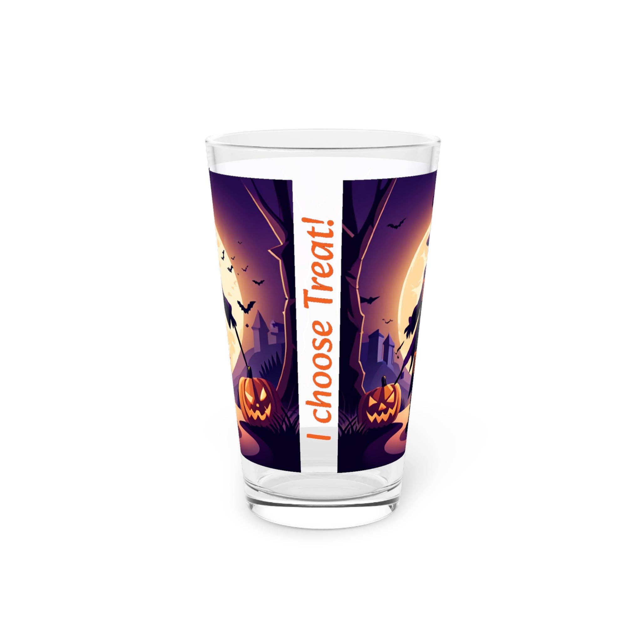 See Joy Creative – wholesale Drinking glass/cup – Halloween Witch Trick or Treat Pint Glass, 16oz1