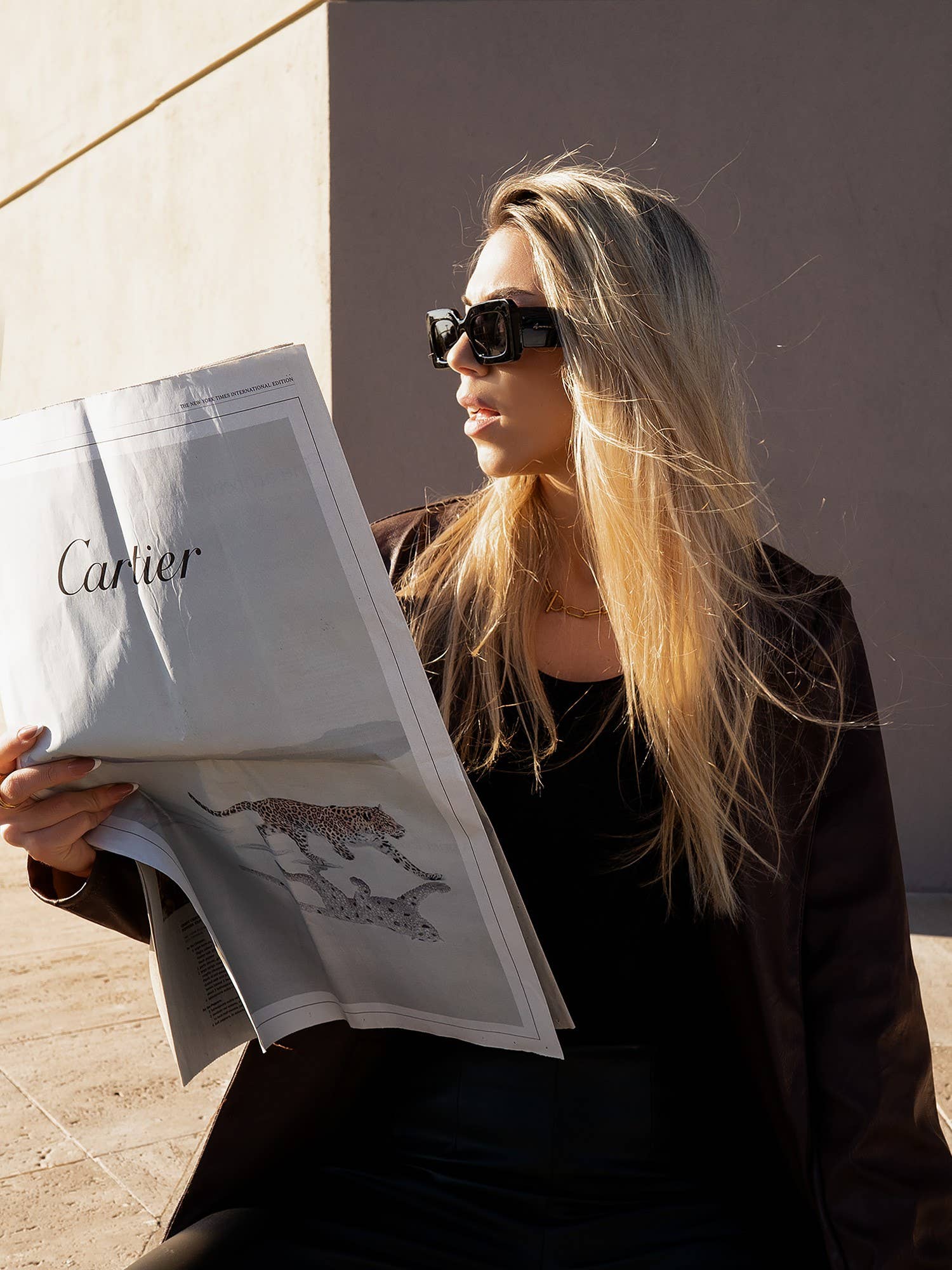 AnnaKey – Óculos de sol - Mulher por atacado – AnnaKey Óculos de Sol Eclipse Preto2