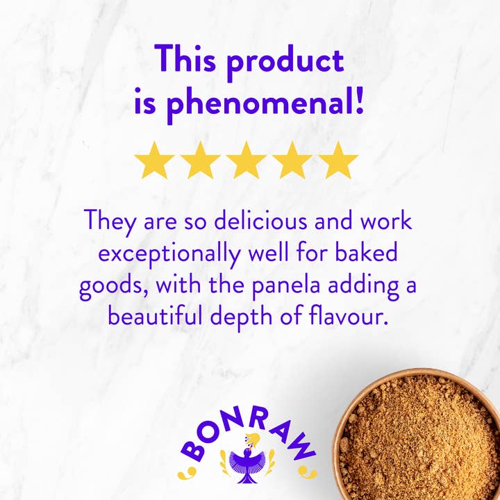 Bonraw Foods - Wholesale Sugar/Sweetener - Bonraw Organic Panela Sugar 225g x 54