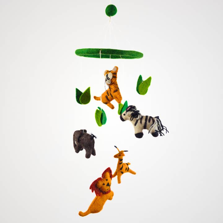 Wild Animal Baby Mobile Hanging for wholesale by Feltiful