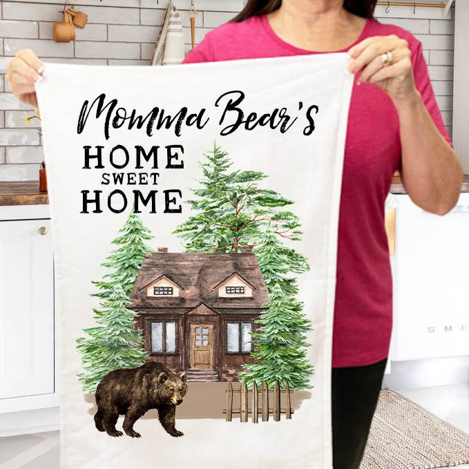 Mama Bear Home Sweet Home Cabin Kitchen Frotteehandtücher für den Großhandel von Avery Lane Gifts