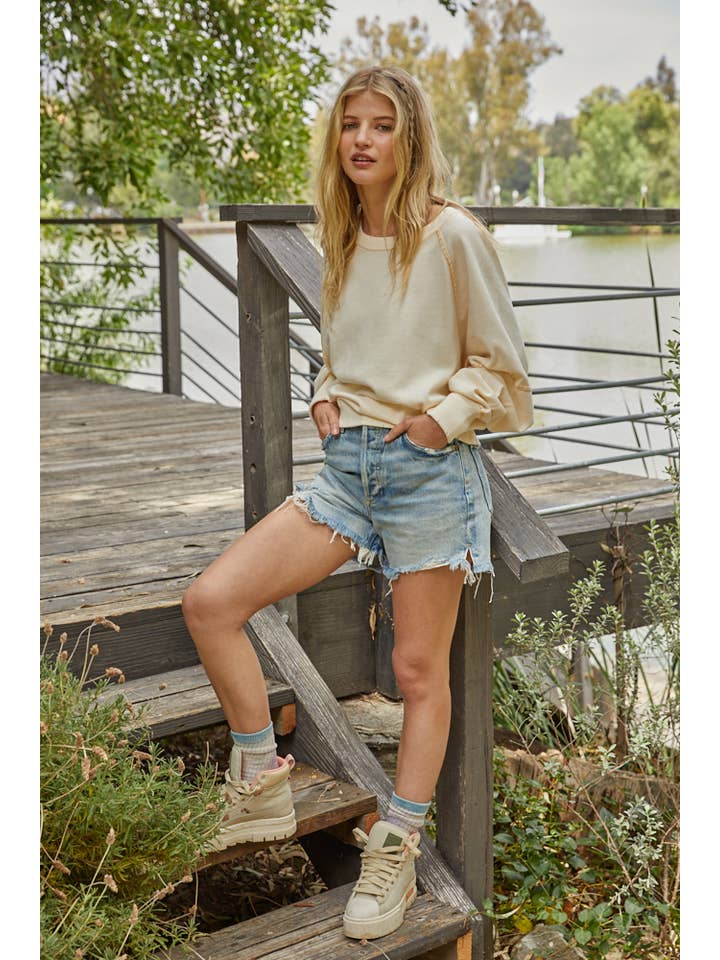 Ivory W1059 | QUITE FRANK SWEATER for wholesale on Faire