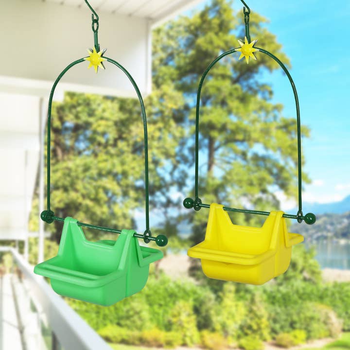 Exhart - Wholesale Bird Feeder - Hanging Green and Yellow Bird Feeders