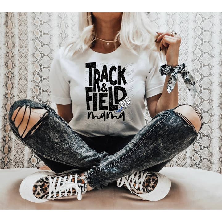 Track & Field Mama DTF Transfer for wholesale by tee and shirts